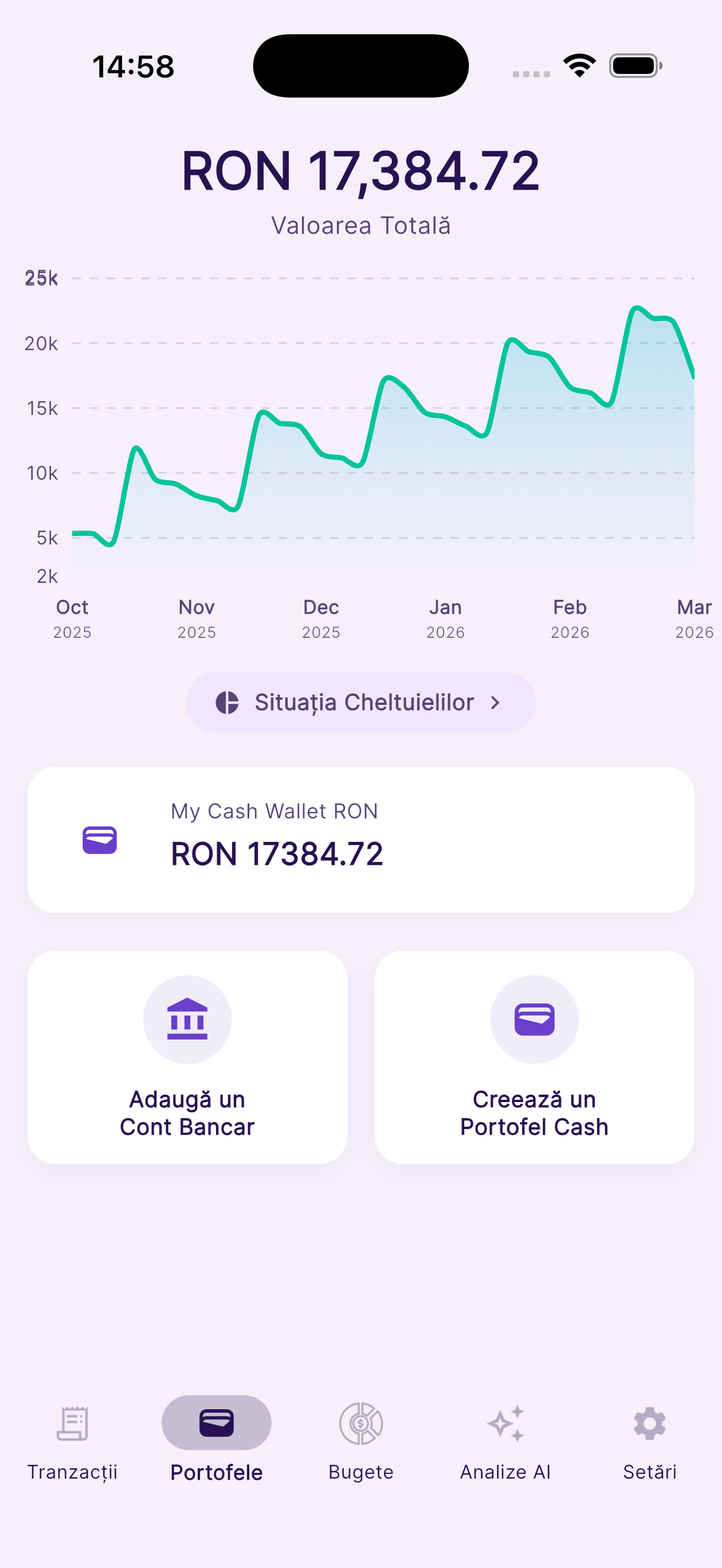 Aura total wealth dashboard